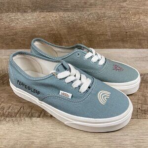 VANS Authentic Eco Theory Green Milieu/Marshmallow Skate Shoes Womens Sz 6 NEW